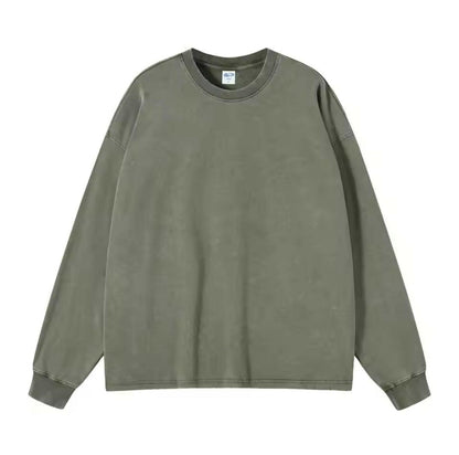 Faded Olive Green Long Sleeve Shirt - Kore Clothing