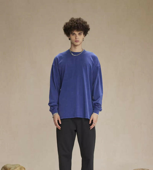 Faded Blue Long Sleeve Shirt - Kore Clothing