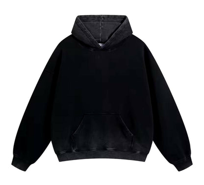 Black Reverse Wash Hoodie
