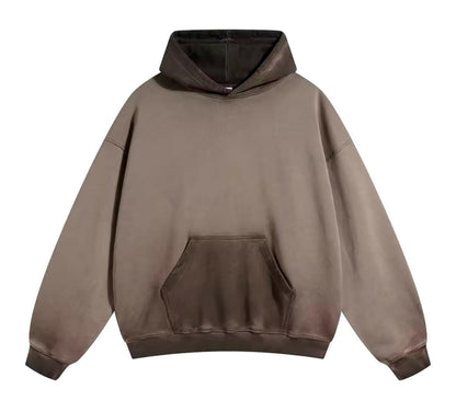 Brown Reverse Wash Hoodie