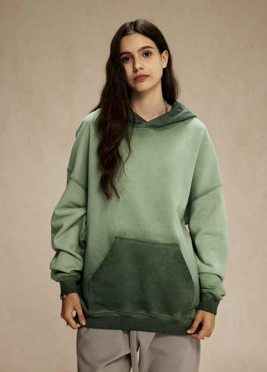 Green Reverse Wash Hoodie