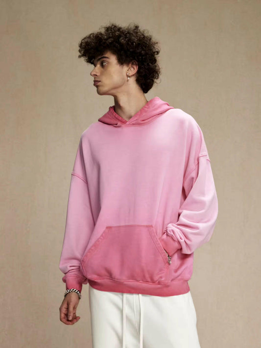 Pink Reverse Wash Hoodie