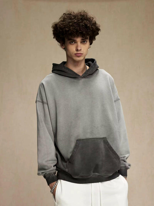 Gray Reverse Wash Hoodie