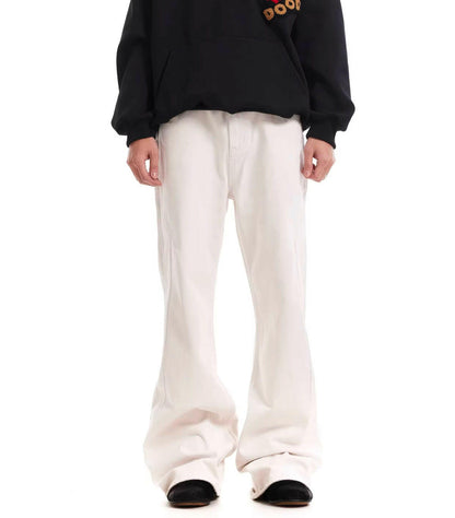 White Flare Baggy Jeans