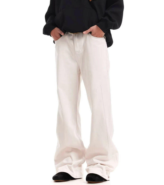 White Flare Baggy Jeans