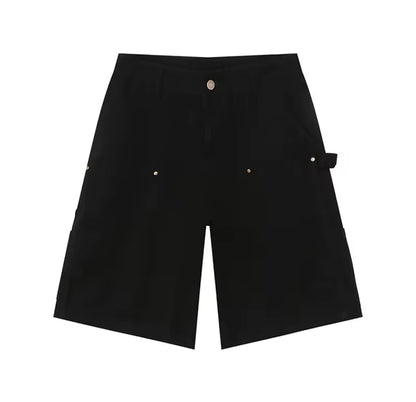 Black Double Knee Baggy Jorts