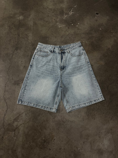 Faded Light Blue Baggy Jorts