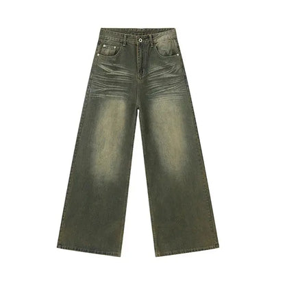 Light Green Desert Wash Baggy Jeans Kore Clothing