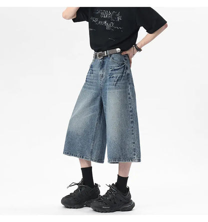 Scratched Baggy Long Jorts
