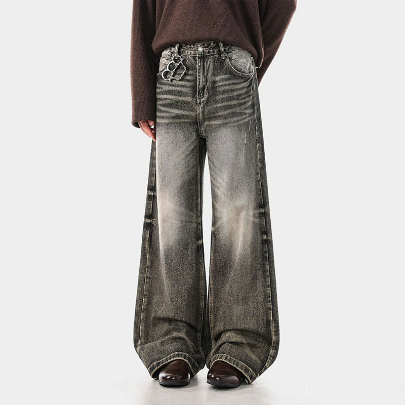 Vintage Gray Boot-Cut Jeans