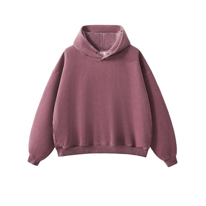 Vintage Boxy Button Hoodie
