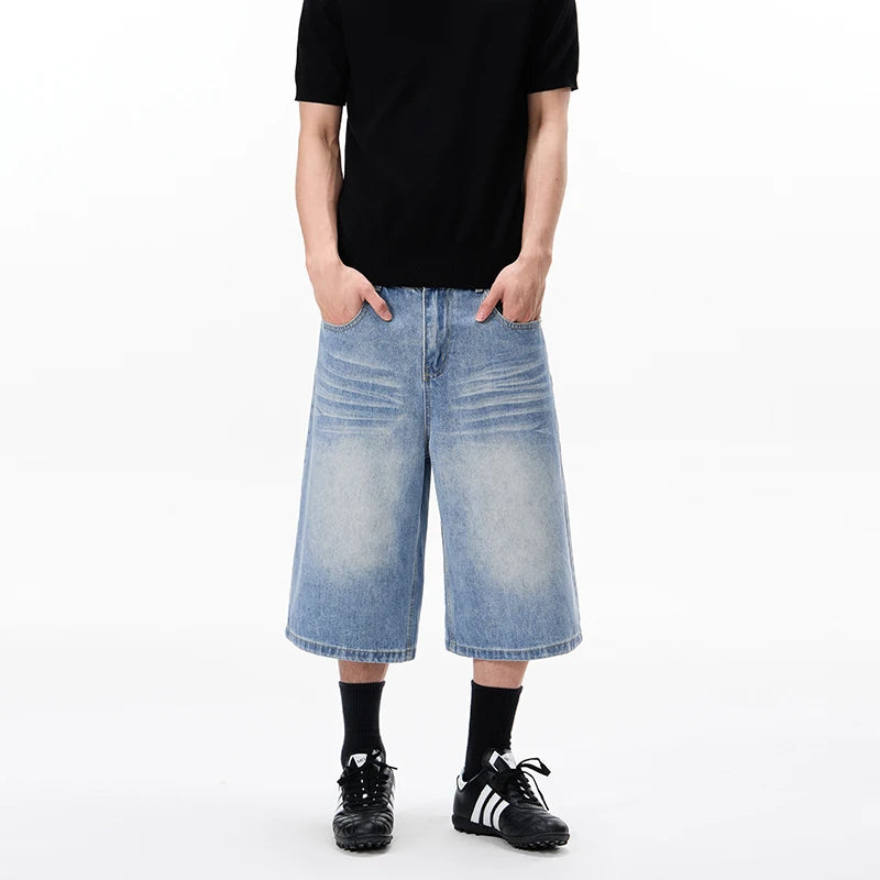 Vintage Whiskered Wash Baggy Long Jorts
