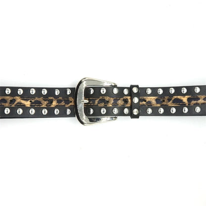 Rivet Leopard Belt