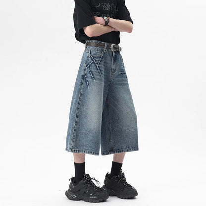Scratched Baggy Long Jorts