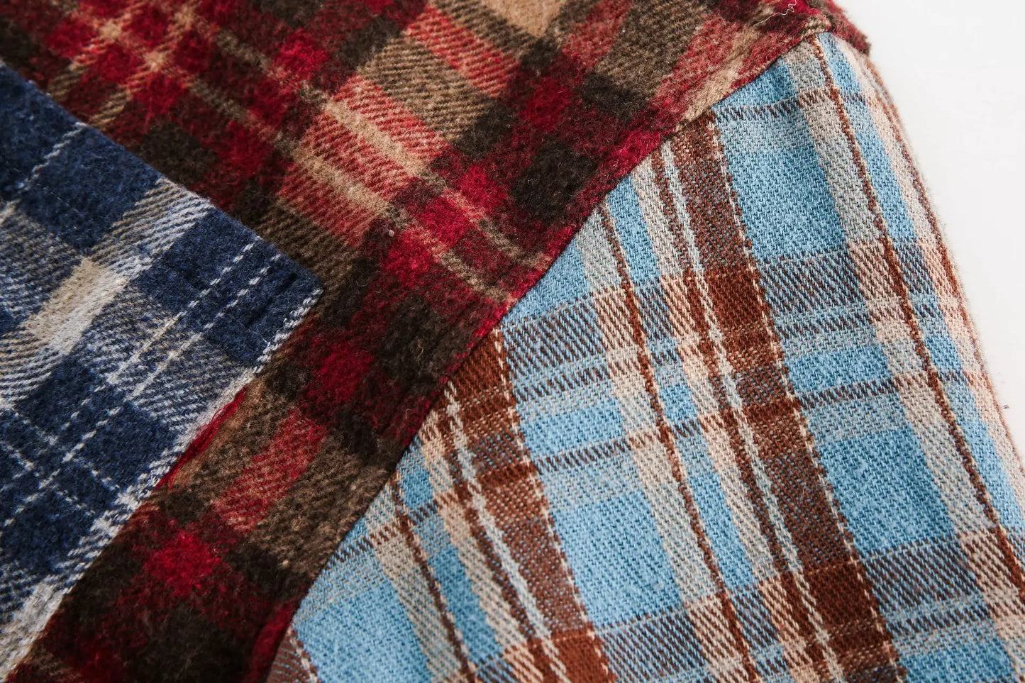 Multicolor Patchwork Flannel