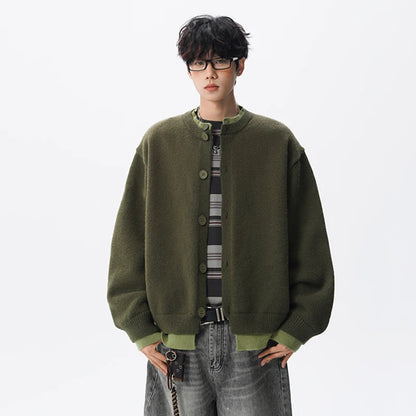 Double Layer Contrast Cardigan