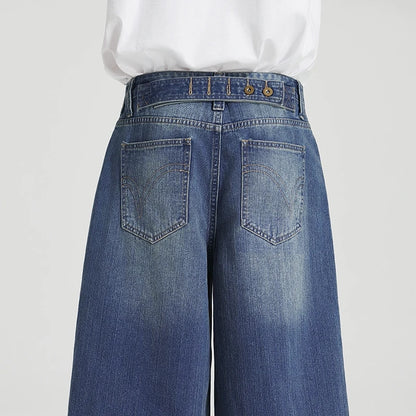 Classic Blue Faded Baggy Long Jorts