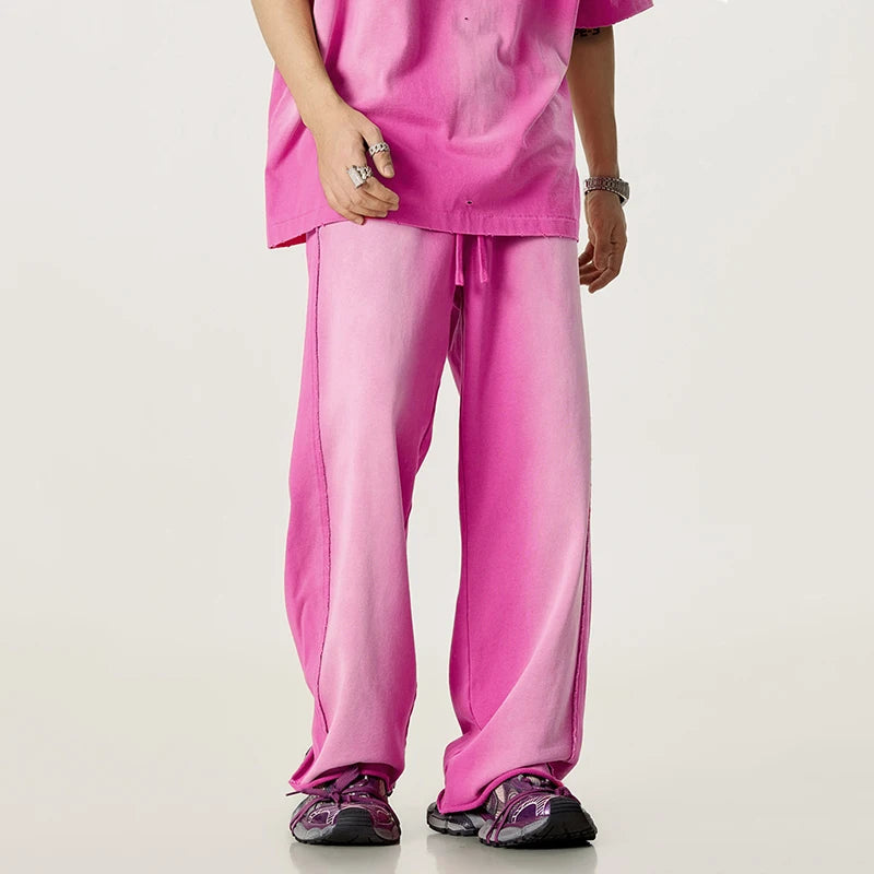 Faded Raw Edge Sweatpants