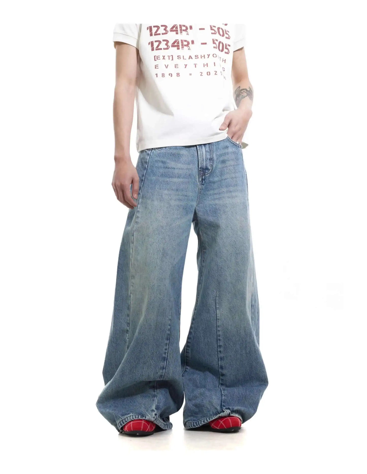 3D Blue Baggy Jeans
