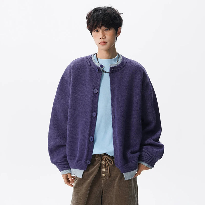 Double Layer Contrast Cardigan