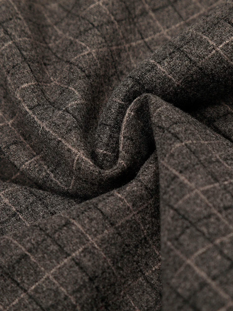 Plaid Jacket w/ Fur-Lined Collar
