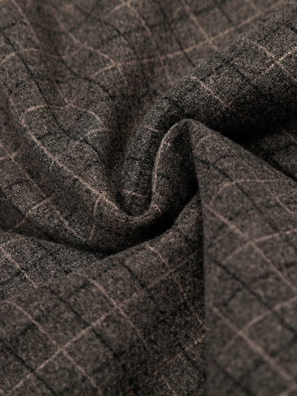 Plaid Jacket w/ Fur-Lined Collar