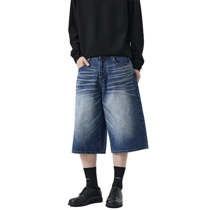 Whiskered & Faded Baggy Long Jorts