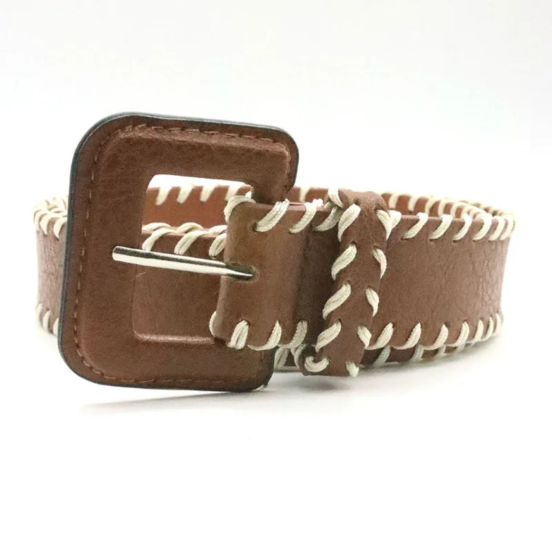 Brown Handmade Stitched Belt