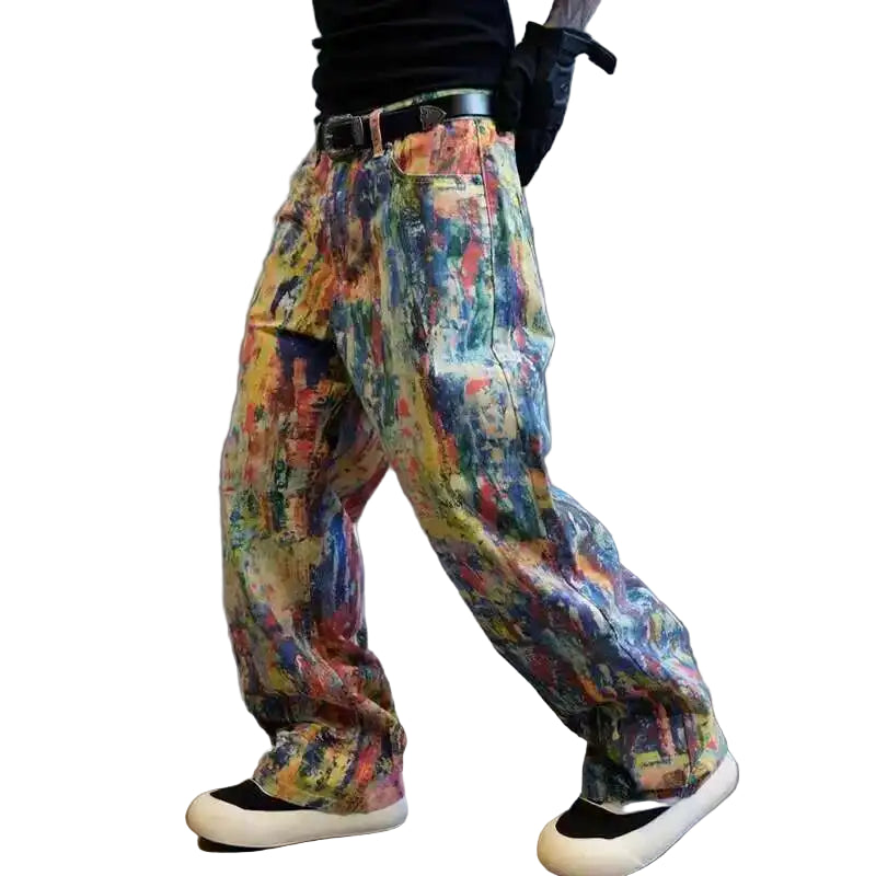 Oil Painted Baggy Jeans