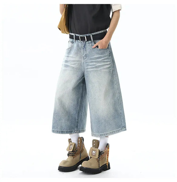 Washed & Whiskered Baggy Long Jorts – Fluenced