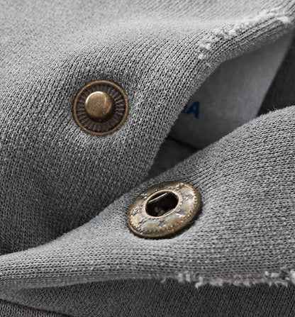 Vintage Boxy Button Hoodie