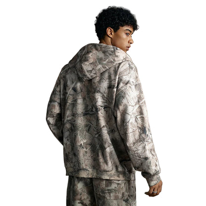 Light Camo Double Zip Up Hoodie