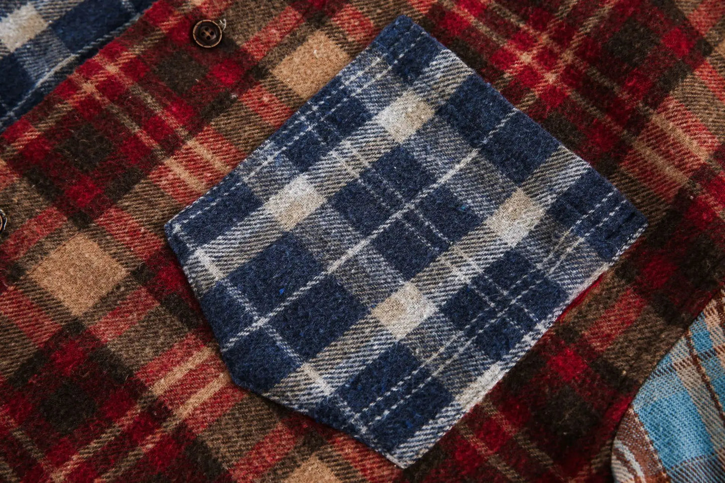 Multicolor Patchwork Flannel