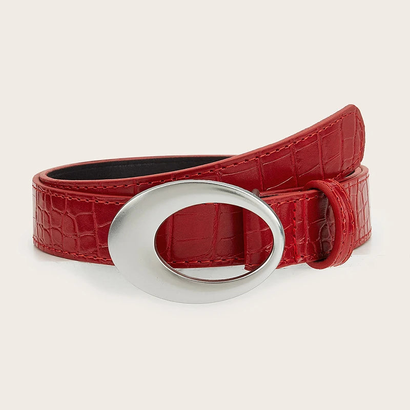 Snake Skin Oval Belt