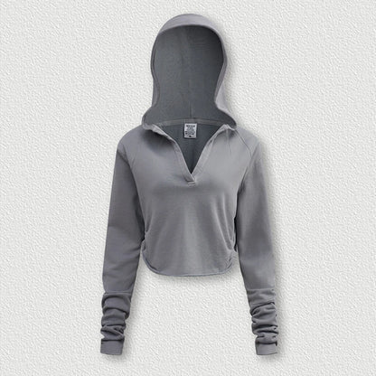 Womens V-Neck Pullover Hoodie