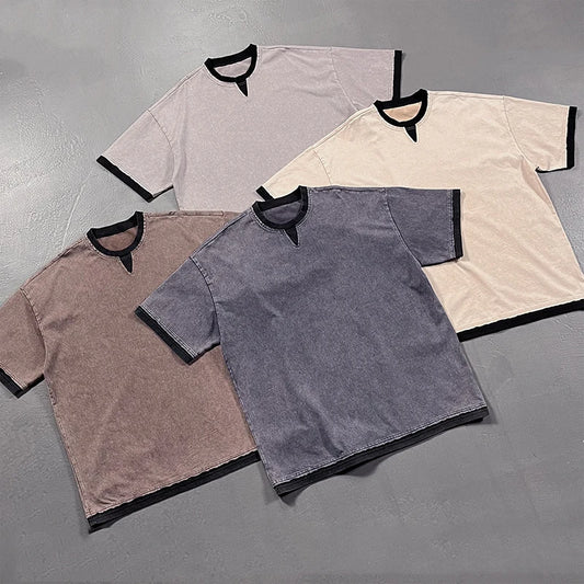 Double Layered V-Neck T-Shirt