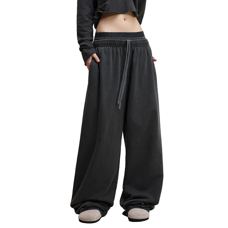 Womens Double Waisted Sweatpants