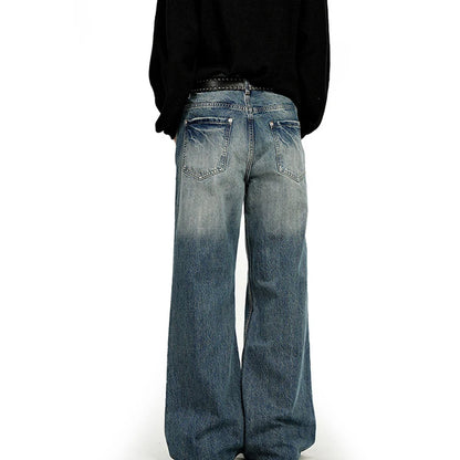 Vintage Blue Stone Wash Baggy Jeans