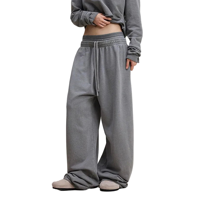 Womens Double Waisted Sweatpants