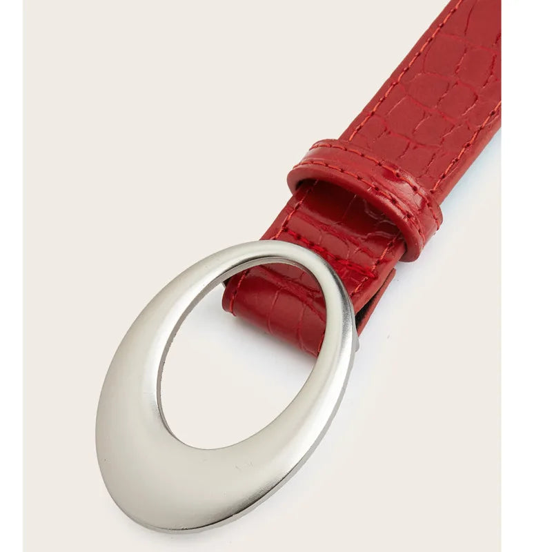 Snake Skin Oval Belt