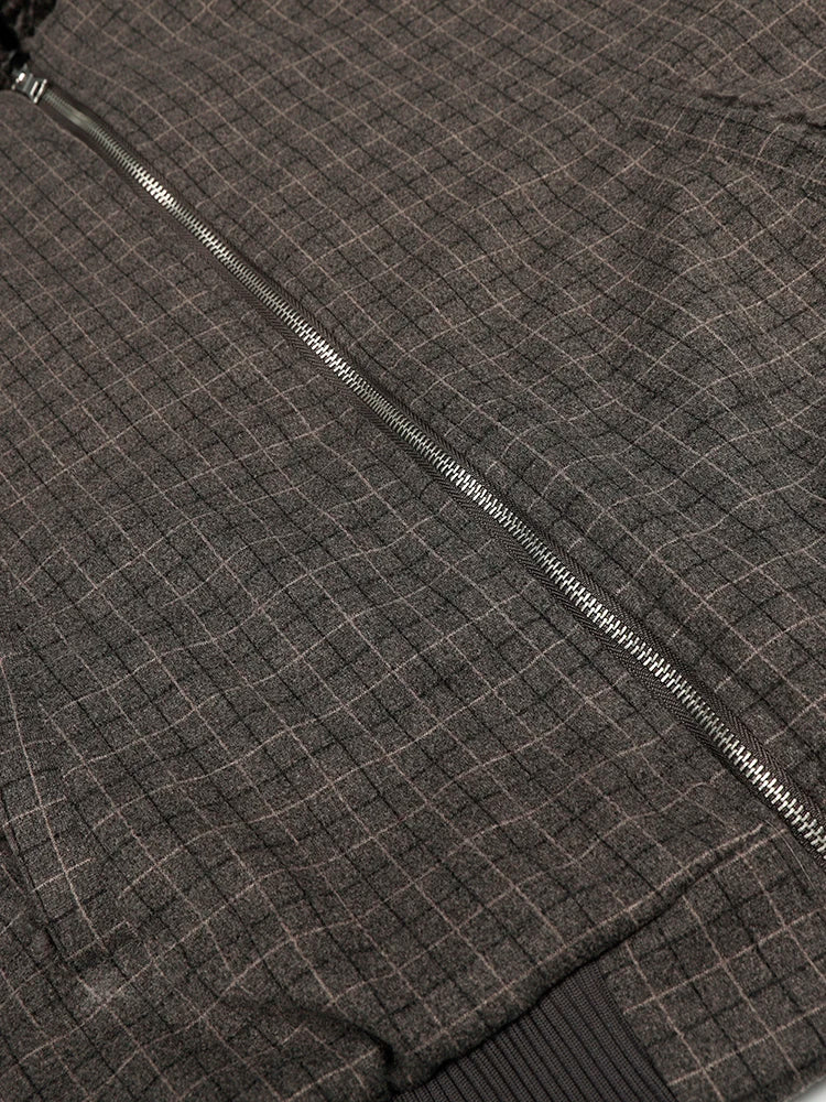 Plaid Jacket w/ Fur-Lined Collar