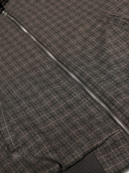 Plaid Jacket w/ Fur-Lined Collar