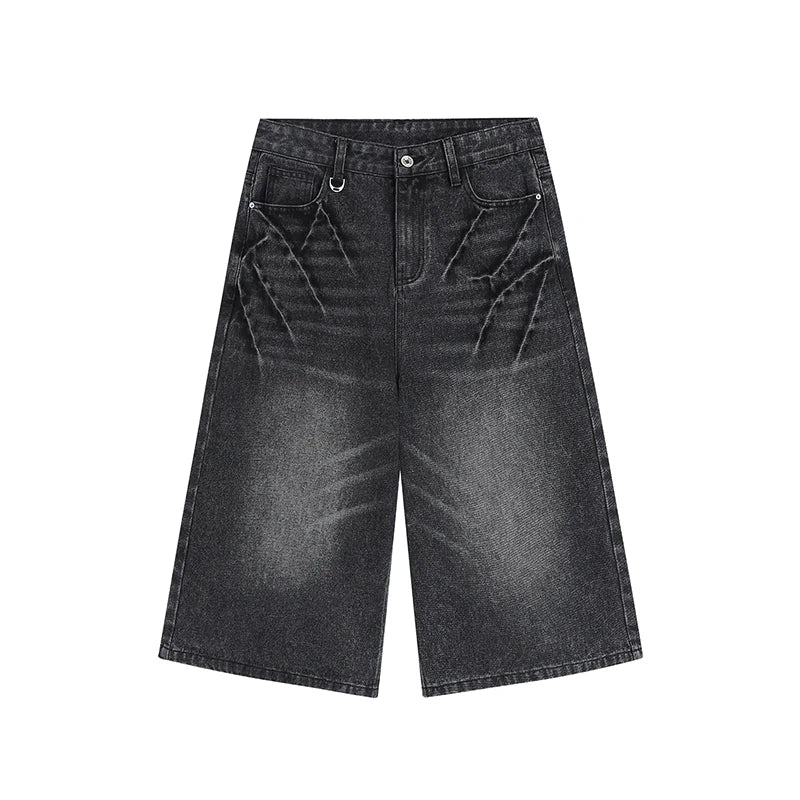 Scratched Baggy Long Jorts