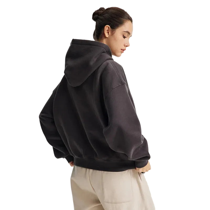 Boxy Double Zip Up Hoodie