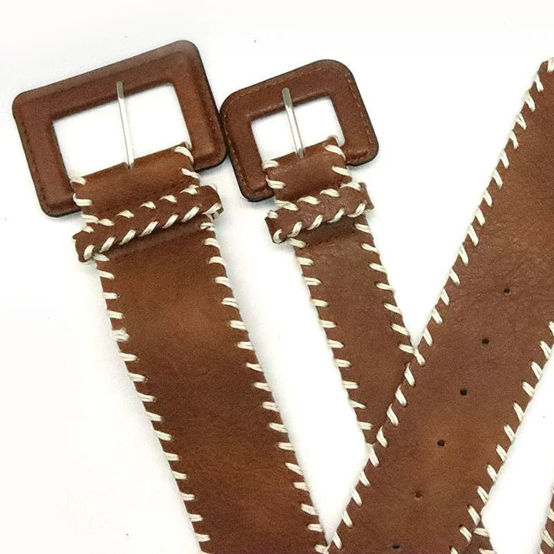 Brown Handmade Stitched Belt
