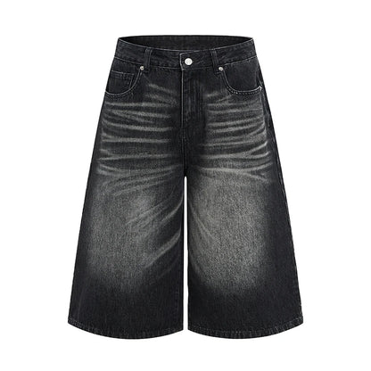 Whiskered & Faded Baggy Long Jorts