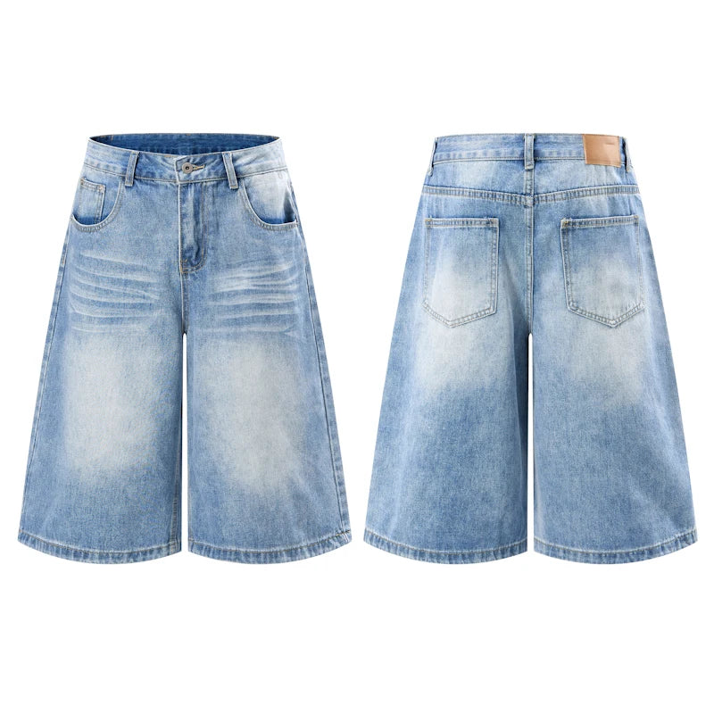 Vintage Whiskered Wash Baggy Long Jorts