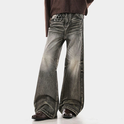 Vintage Gray Boot-Cut Jeans