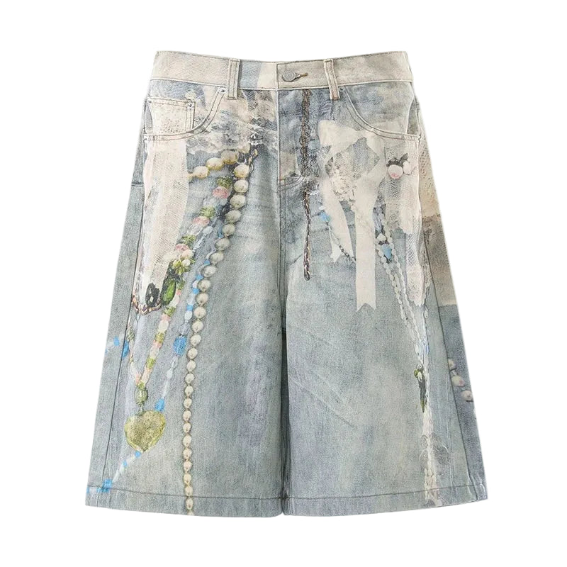 Graphic Baggy Jorts