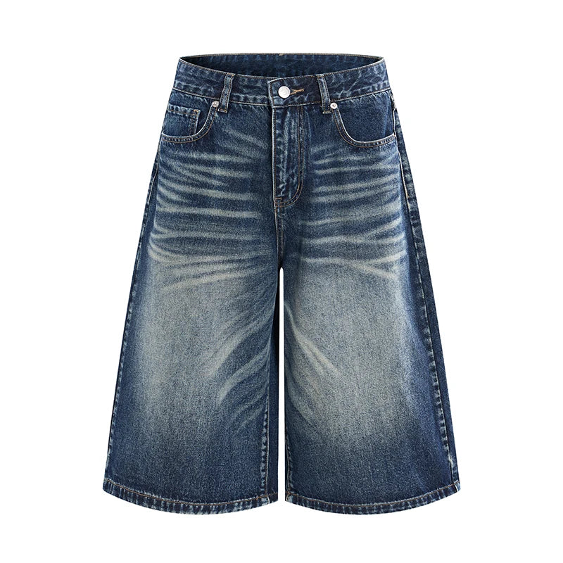 Whiskered & Faded Baggy Long Jorts